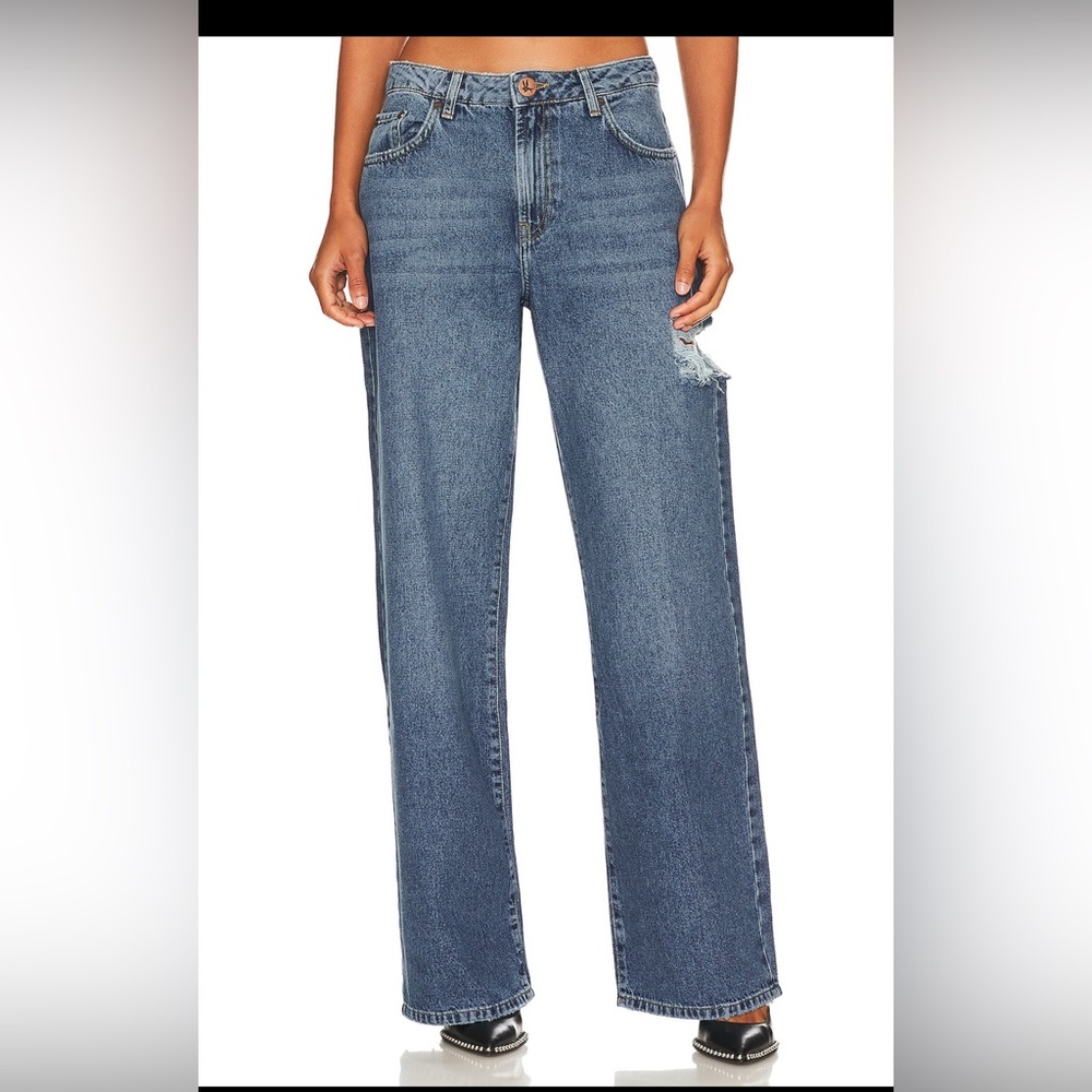 One Teaspoon Blue Flare Wide Leg Jeans
ROSEWOOD JACKSON MID WAIST WIDE LEG JEANS